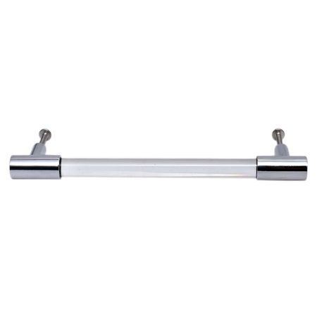 Clear Silver Medium Cylinder Glass Door Handles