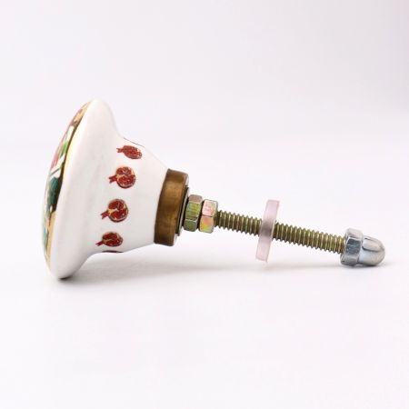 Tropical Fruits Animals Ceramic Cabinet Knobs  with Gold Work