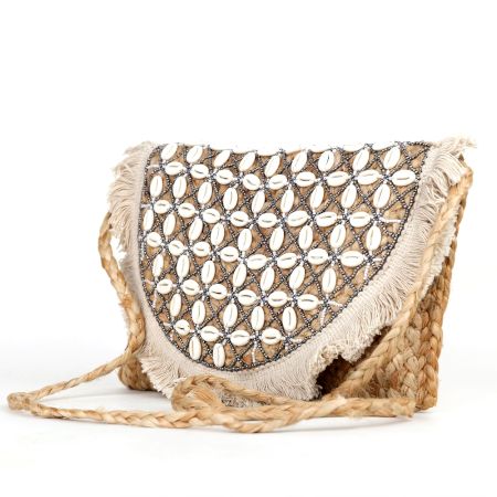 Jute Beaded Banjara Boho Clutch Bag