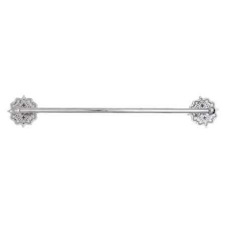 Silver Brass Towel Rail Bathroom Single Towel Bar