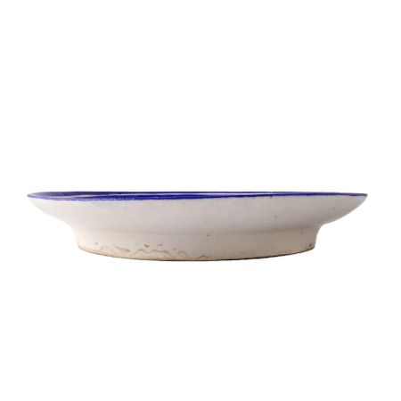Blue Pottery Decorative Plate In Floral Design
