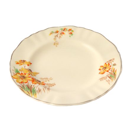 Sunshine Yellow Flowers Porcelain Side Plate Or Biscuit plate