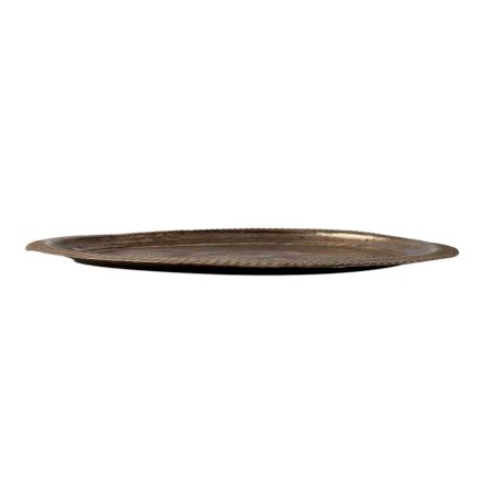 Etched Brass Tray with Scallop Edge