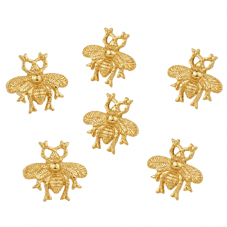 6 Pieces Golden Bee Aluminium Drawer Knob