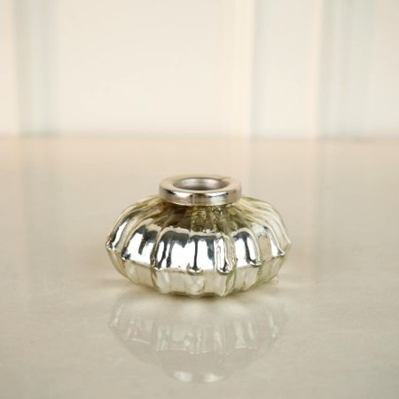 Silver Glass Designer Candle Holder