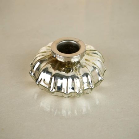 Silver Glass Designer Candle Holder