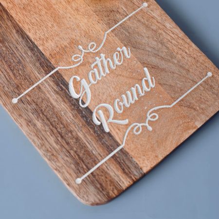 Chopping Board Made of Wood with a Hole for Hanging