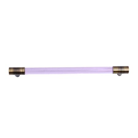 Clear Pink Cylinder Glass Door Handles