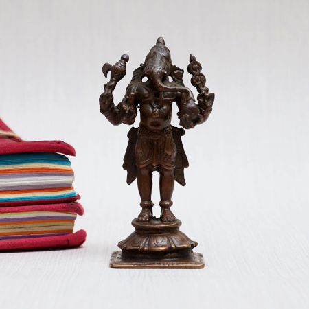Premium Copper Statue of Lord Ganesha for Home DÃ©cor