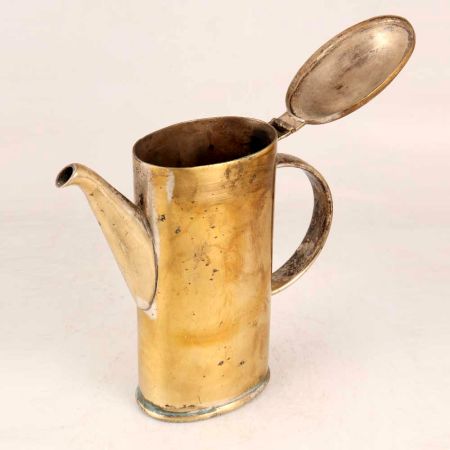 Vintage Golden Brass Kettle in English Art
