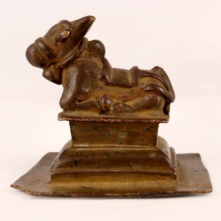 High-Quality Brass Lord Nandi Statue for Worship
