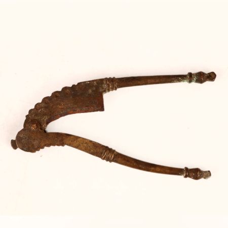 Handcrafted Vintage Brass Nut Cutter for Decor