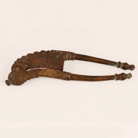 Handcrafted Vintage Brass Nut Cutter for Decor