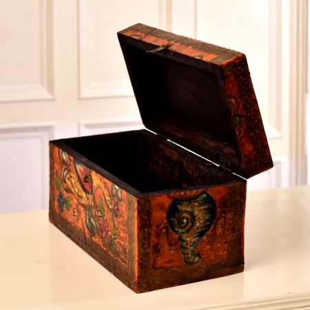 Handmade Rectangular Storage Box Made of Premium Wood