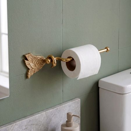 Premium Brass Handmade Toilet Paper Holder for Bathroom