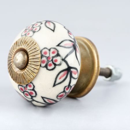 Cherry Tiny Floral Dresser Knob