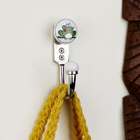 Multicolor Frog Ceramic Kids Wall Hook