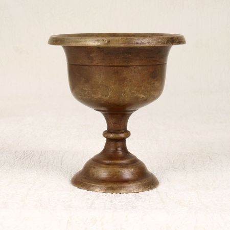 Vintage Brown Finish Brass Holy Cup for Prayer