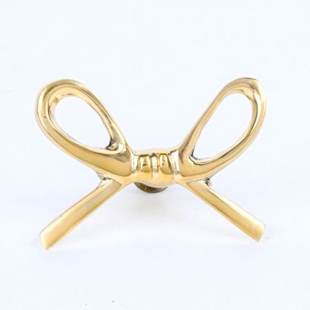 Decorative Brass Golden Bow Drawer Knob