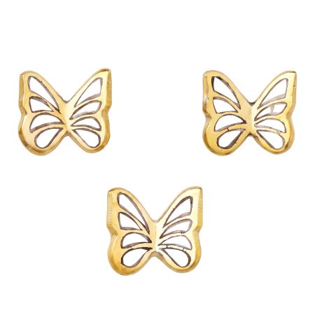 Modern Mother of Pearl and Brass Butterfly Wall Hook
