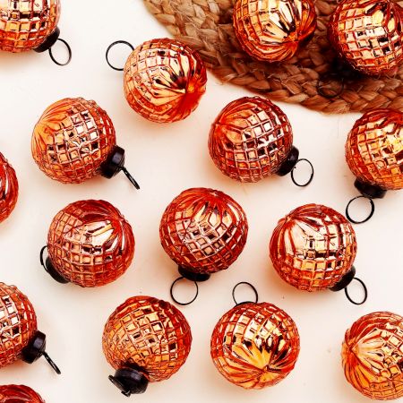 12 Pieces Modern Glass Christmas Hanging Ornaments