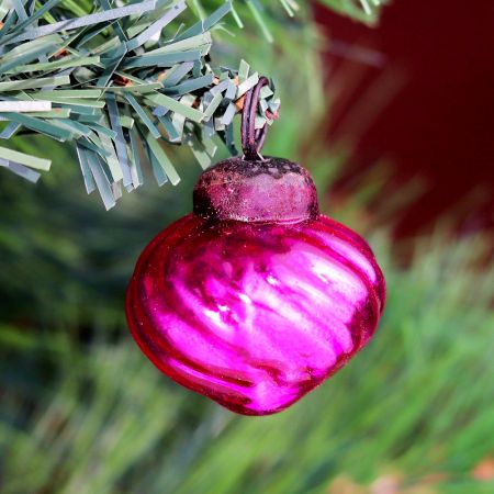 Spiral Glass Christmas Ornaments