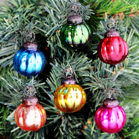 Melon Shape Glass Christmas Ornaments