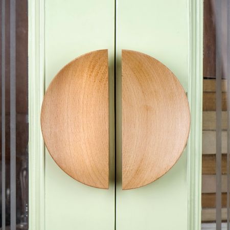Unique Natural Wooden Door Large Handles (1Pair) (6 Inches)
