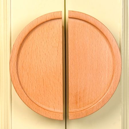 Natural Wooden Door Handles (Large Size) Pack of 2 Pieces (6 Inch)