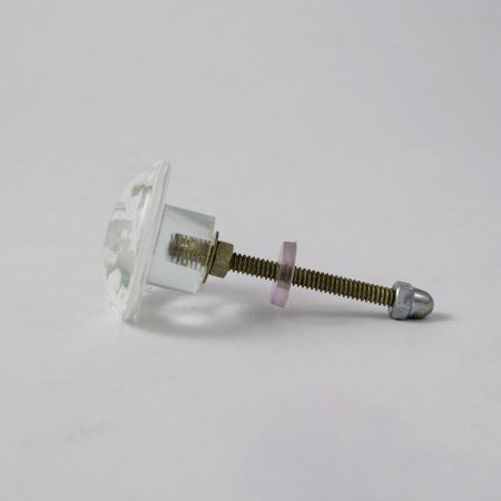 Modern Glass Clear Leaf Drawer Knob