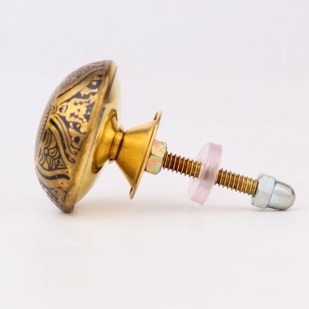 Modern Brass Floral Drawer Knobs