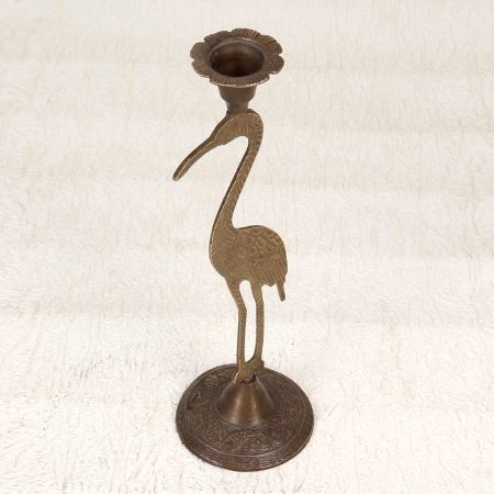 Beautiful Bird Candle Holder Made of High-Quality Brass