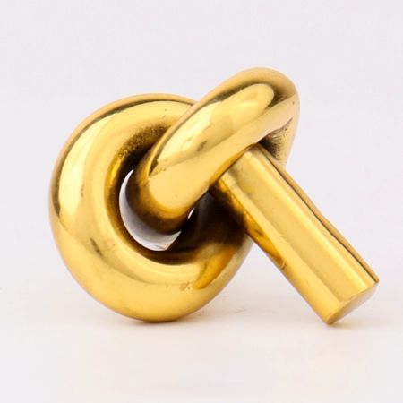 Handmade Solid Golden Brass Knot Cabinet Knob