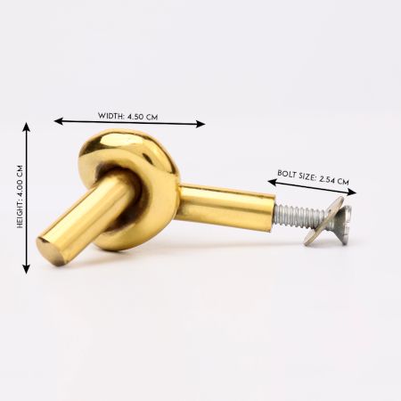 Handmade Solid Golden Brass Knot Cabinet Knob