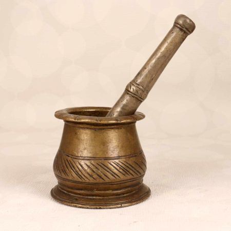 Brass Used Pestle and Mortar for Vintage Collection