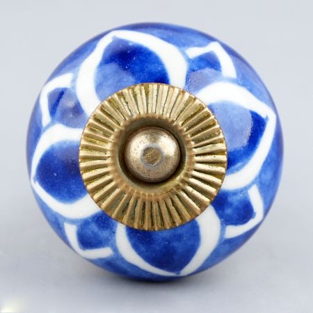 Navy Blue Flower Knob (1)