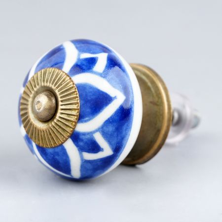 Navy Blue Flower Knob (1)