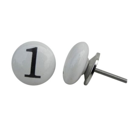 Number Ceramic Knob -1