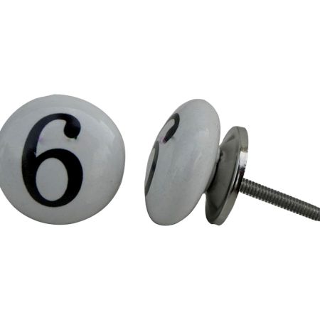 Number Ceramic Knob -6