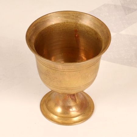 Handcrafted High-Quality Brass Flower Pot in Cup Shape