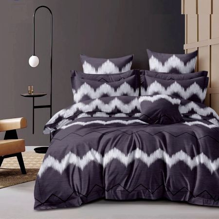 Multi-Coloured Queen Size Fitted Bedsheet with 2 Pillow Cases | Fits Up to 8 Inch Mattress | 72 x 78 Inches