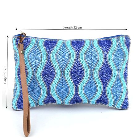 Handmade Traditional Hand Bag Made of Cotton and Beads