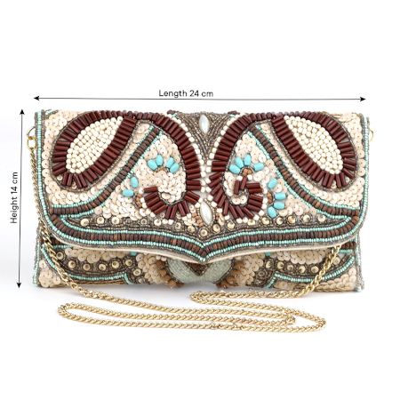 Luxury Handmade Beaded Clutch Purse for Women