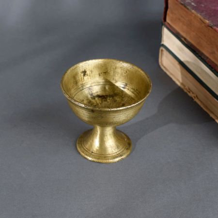 Traditional Vintage Brass Kumkum Pot for Pooja & Home Decor