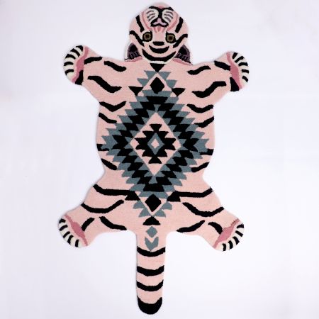 Large Rug Hand Tufted Woolen Mahee Majestic Tiger Rug
