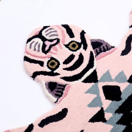 Large Rug Hand Tufted Woolen Mahee Majestic Tiger Rug