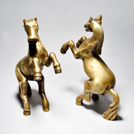 Pair of Standing Horses Figurine - Unique Home Decor