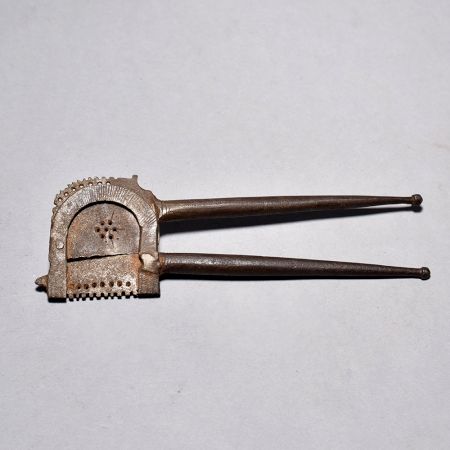 Vintage Iron Nut Cutter with Hinged Jaw