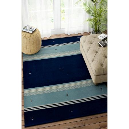 Modern Hand Knotted Trible Wool Rug