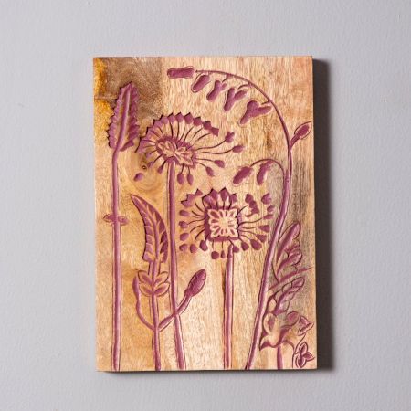 Natural Notebook Wall Plate Set of 4